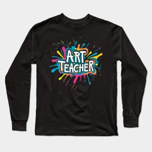 Art teacher funny cute victor design Long Sleeve T-Shirt